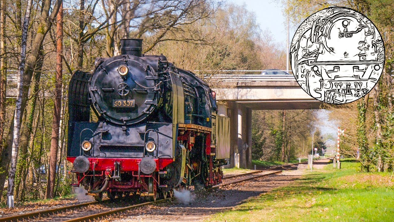 Proefrit 50 307 en 636 met de snoeiploeg op 12 april 2025 | VSM