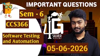 Software Testing and Automation Important Questions Sem 6 CCS366 05-06-2026