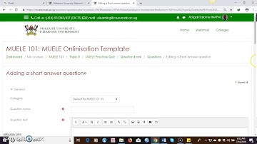 Creating a Quiz in MUELE_Part 3