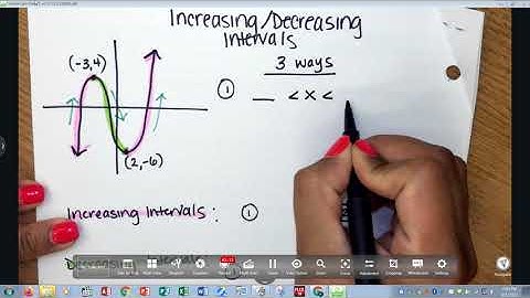 Polynomial Functions - Increasing and Decreasing Intervals