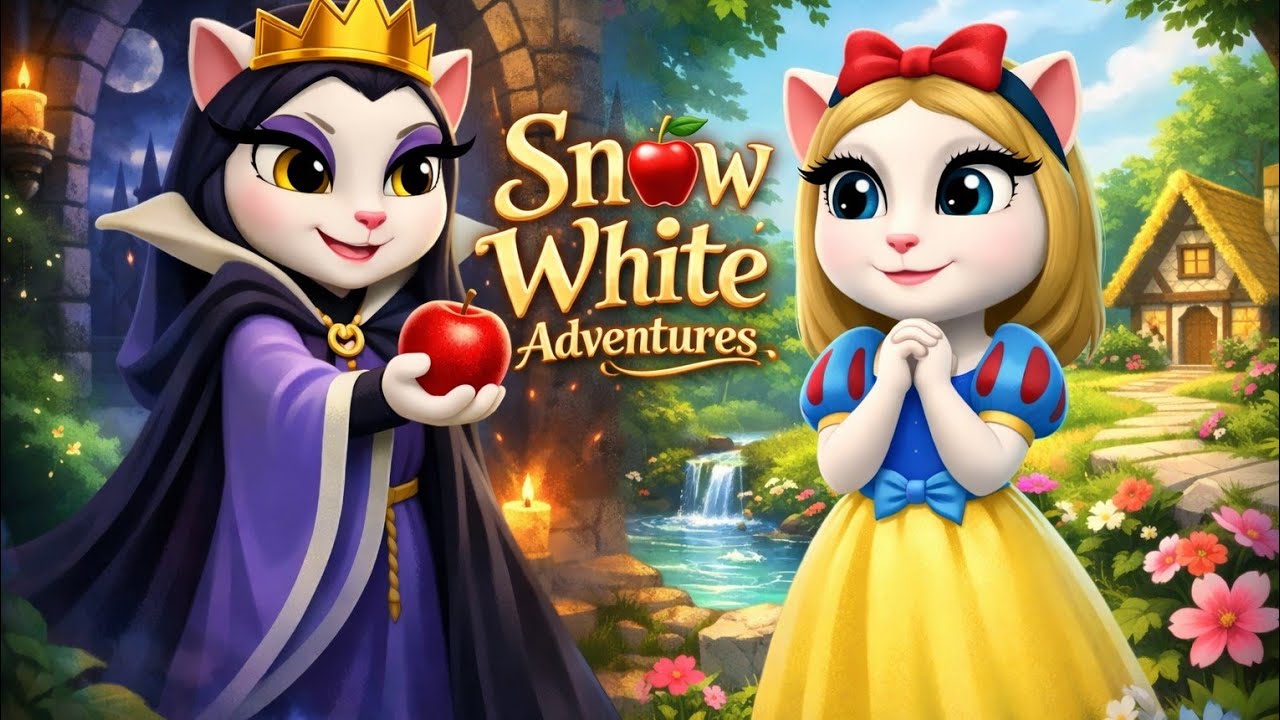 Talking Angela as Snow White & Evil Queen! 🍎