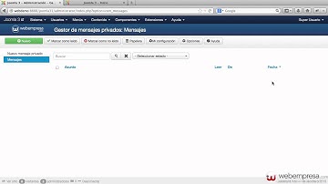 Ayuda Joomla 3 - Mensajería