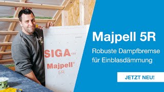 Blown-in insulation with the SIGA Majpell 5R vapor barrier