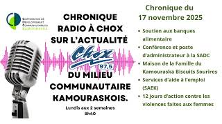 Chronique 17 nov.  25: Biscuits Sourires