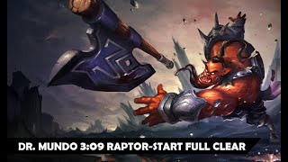 [Season 11.8] Mundo Jungle Clear Guide | 3:09 Raptor-Start Full Clear