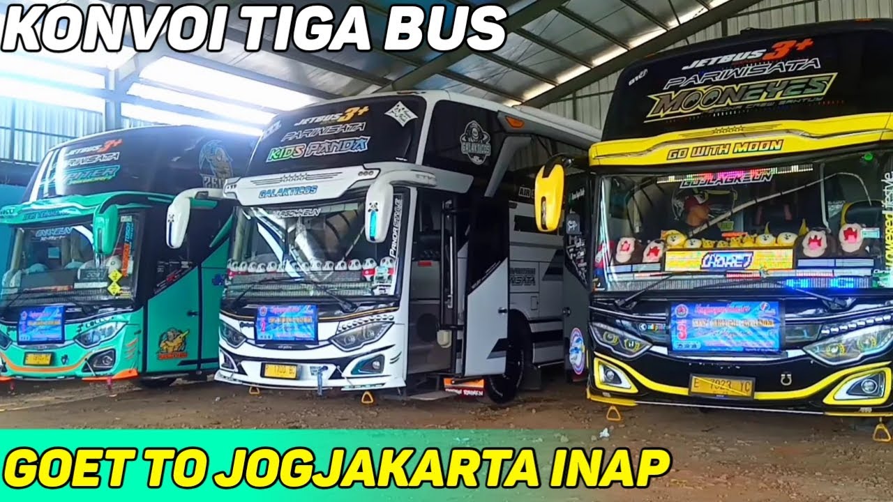 KONVOI TIGA BUS TUNGGAL JAYA TRANSPORT A.K.A KIDS PANDA, JUPITER, MOONEYES || GOES TO YOGYAKARTA