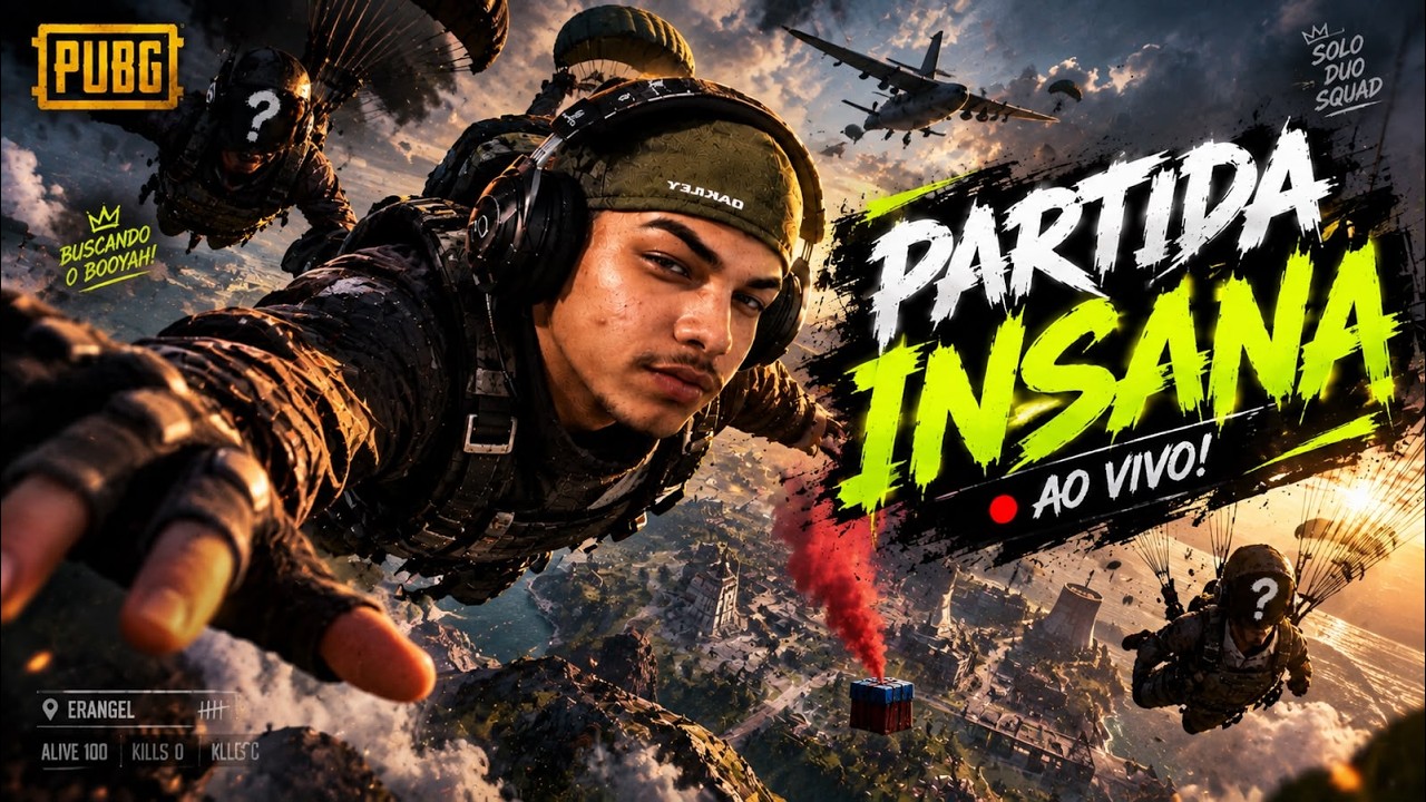 [LIVE 1K] E o NOID vida play !pubg !aovivo - YouTube