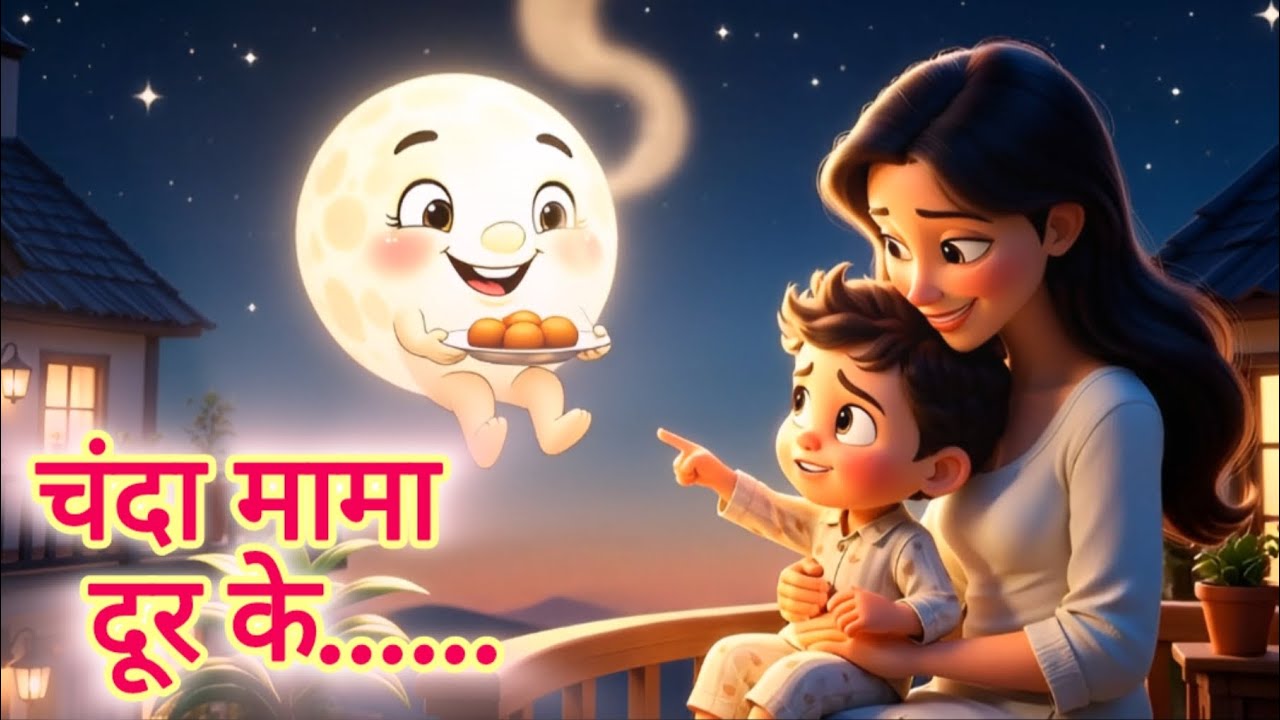 चंदा मामा दूर के Chanda Mama Door Ke I 3D Hindi Rhymes For Children | Hindi Poem 