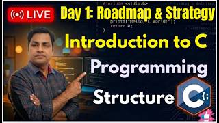 C Language Live Class: Day 1 - Introduction & First Program 🚀 #clanguage #programmingbasics #live