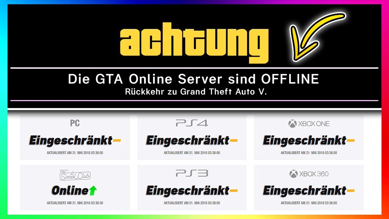 GTA ONLINE IST OFFLINE! YouTube