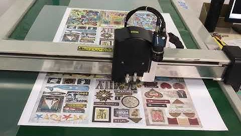 AOKE CNC flatbed cutter plotter sample maker digital vinyl sticker label decal die cutting machine