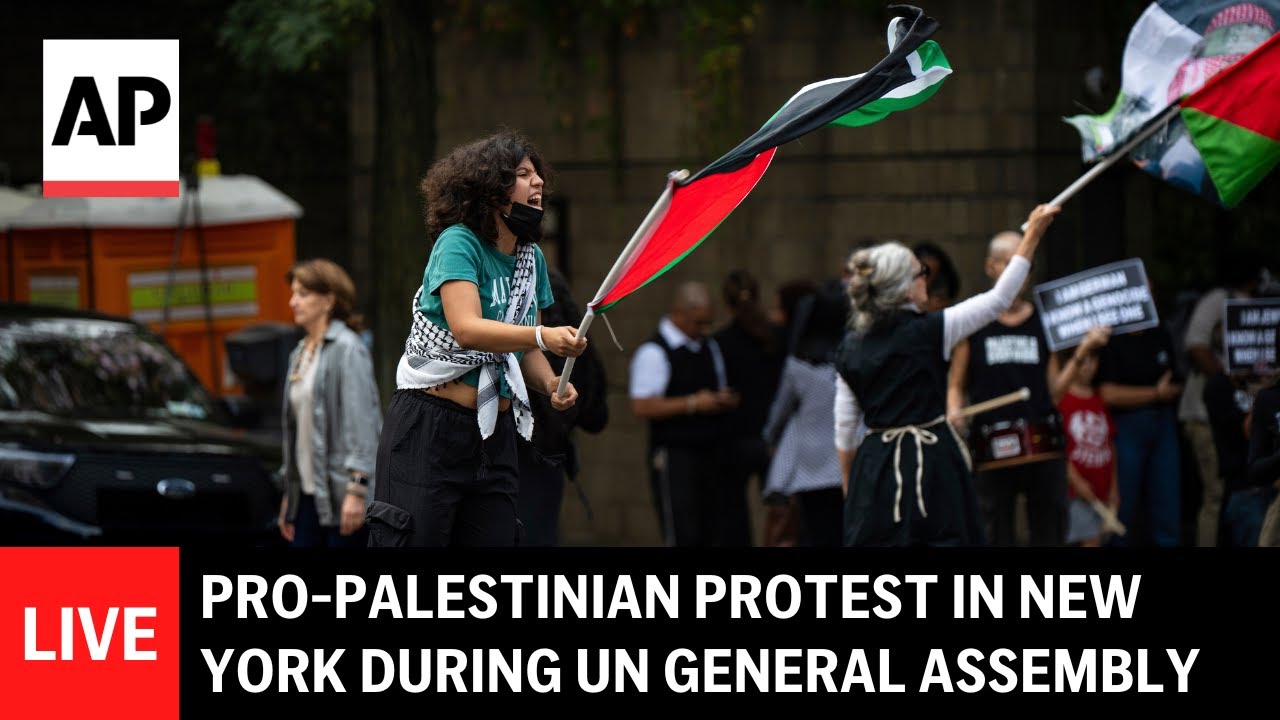 LIVE: Pro-Palestinian protest in New York during UN General Assembly