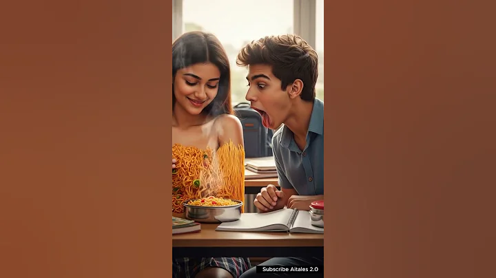 Ladki thi ya Maggi? 🤯 School wale pagal ho gaye!🍜😱  #story #ai #MaggiGirl #cartoon thumbnail