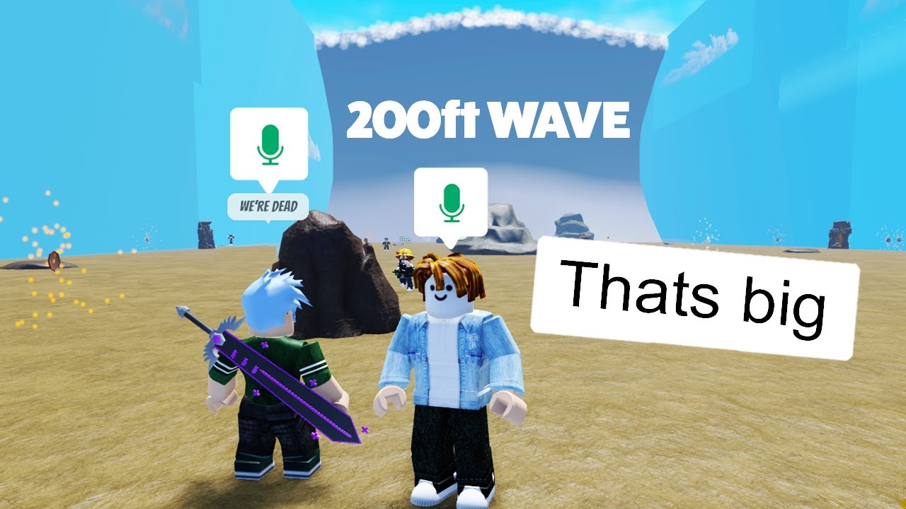 Update Roblox Voice Chat BUT A 200ft Tsunami HITS
