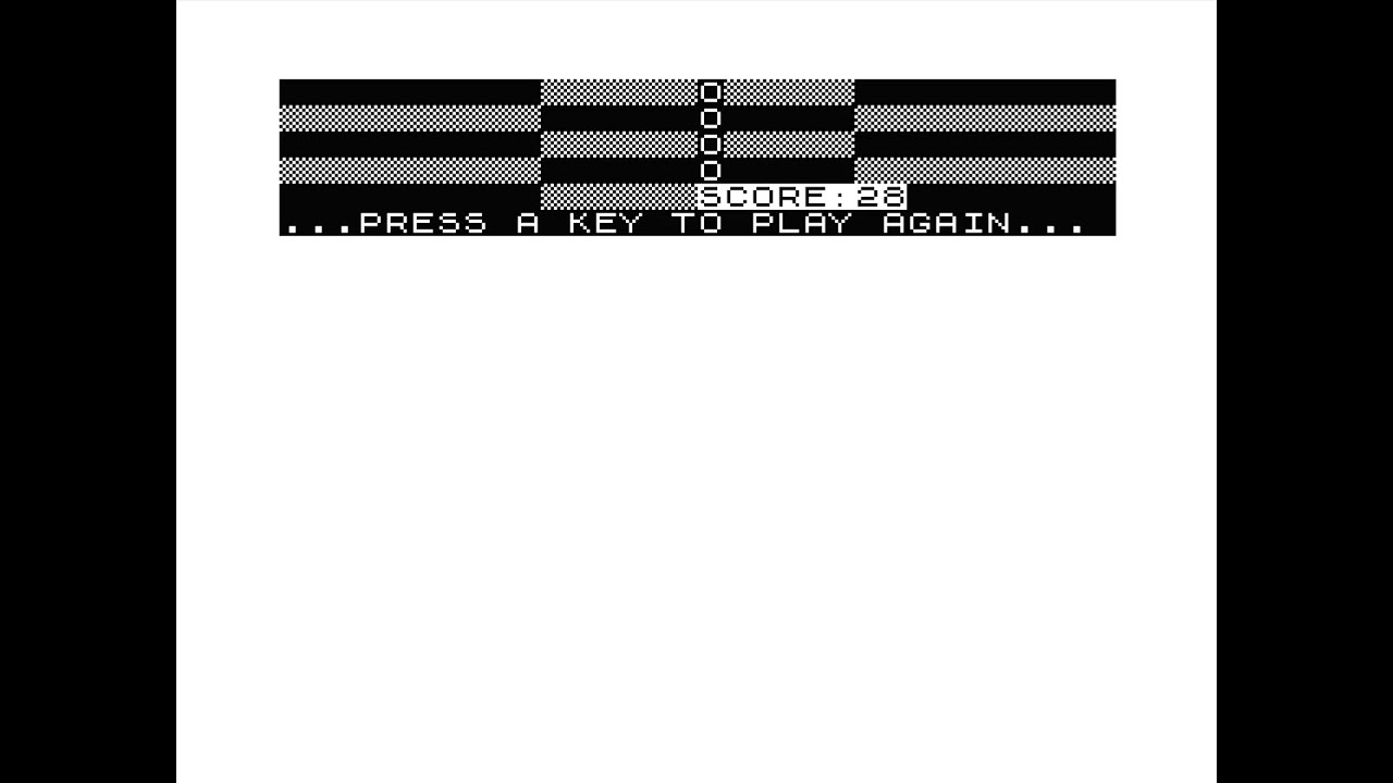 Trench Runner v.2 (1984) by Steven Reid - ZX81 - Gameplay