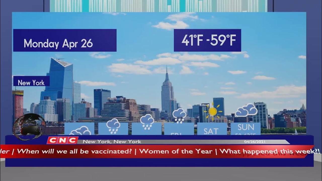 Weather Forecast New York, New York New York weather Forecast and local news 04/26/2021 YouTube