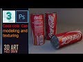 3Ds Max Tutorial - Coca-Cola can modeling and texturing - texturing with Ps6