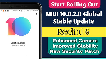 Redmi 6 MIUI 10.0.2.0 Global Stable Update Start Rolling Out, Redmi 6 Camera Improved