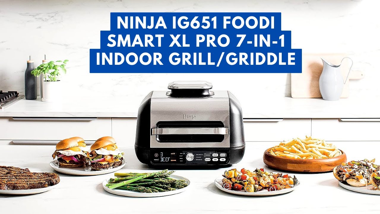 Ninja IG651 Foodi Smart XL Pro 7-in-1 Indoor with Grill/Griddle Air Fry  Combo 622356575751