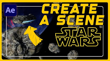 Star Wars | After effects Test | Element 3D Millennium Falcon Animation