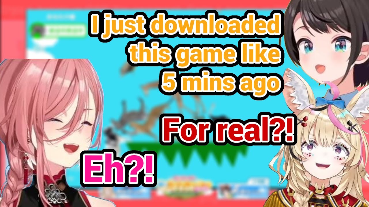 Subaru VS Polka, but Subaru Just Downloaded The Game Before The Tourney in Holo Animal Tower Battle!