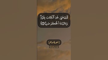 سورة مريم الآية ١٠ الى ١٤ بصوت الشيخ محمد صديق المنشاوي والشيخ محمود خليل الحصري