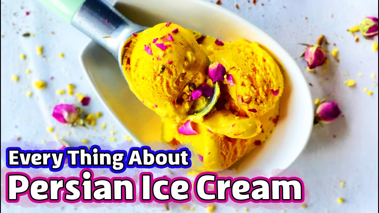 Bastani Persian saffron Ice cream Best Iranian dessert YouTube