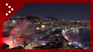 Il Napoli vince lo scudetto: tappeto di fuochi d'artificio sulla città
