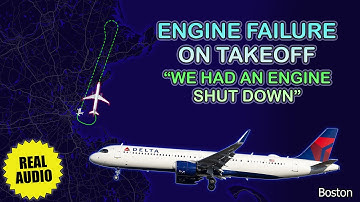 Engine failure shortly after takeoff. Delta Airbus A321neo returns to Boston Logan Airport. Real ATC