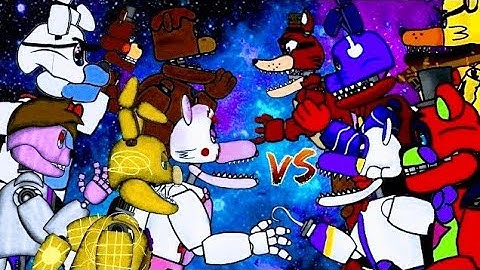 (fnaf dc2) equipe 1 vs equipe 2 animation parte1...!!!