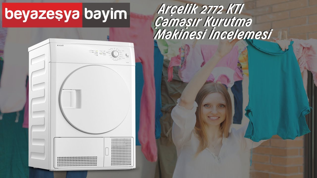 ARÇELİK 2772 KTI (Çamaşır Kurutma Makinesi) - Beyazesyabayim.com - YouTube