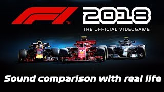 F1 2018: sound comparison with real life