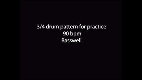 3/4 90 bpm Drum Machine Loop Pattern