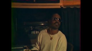 Stevie Wonder recording Love Light in Flight in the studio - 1984