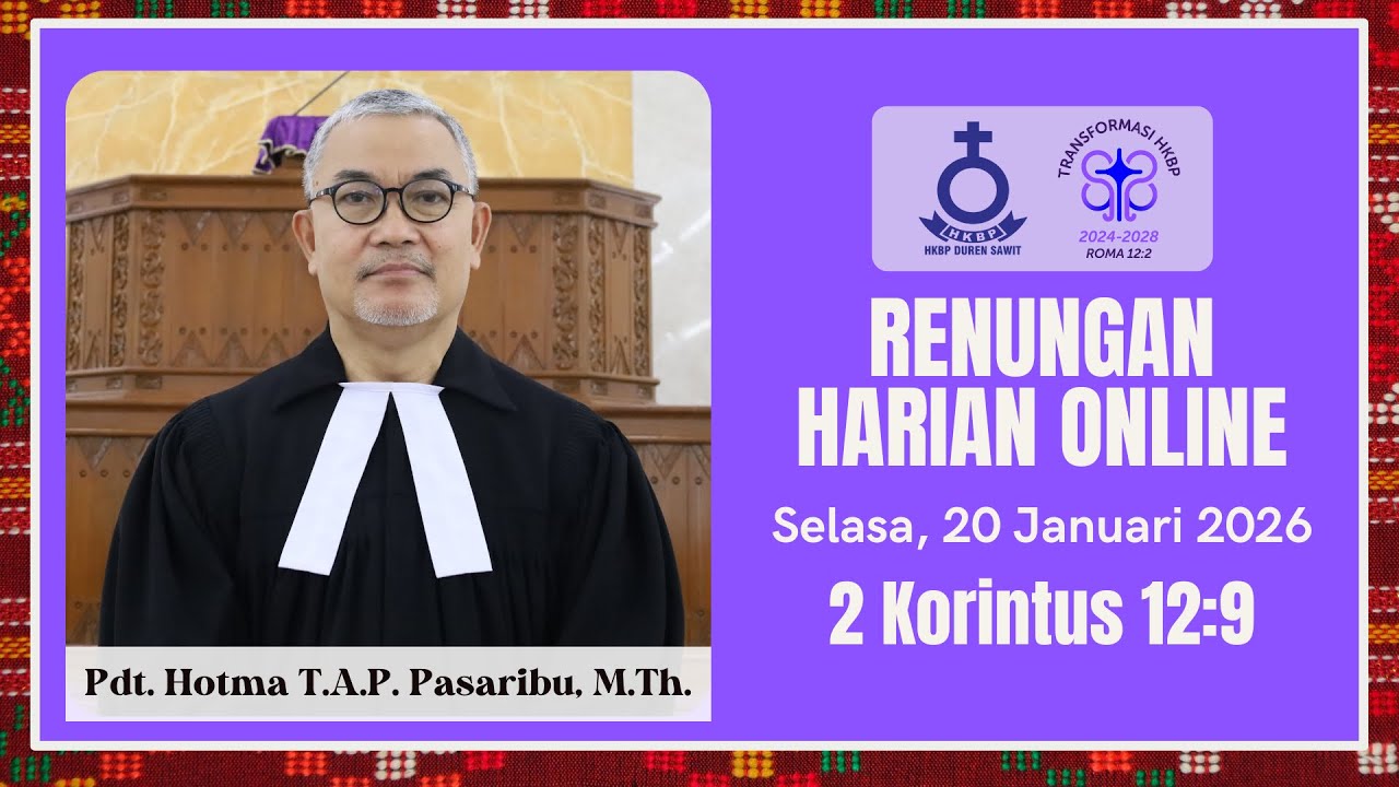 Renungan Harian Online HKBP Duren Sawit 20 Januari 2026