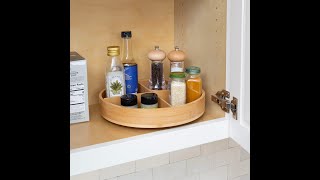 Honey-Can-Do Bamboo Lazy Susan with Removable Dividers