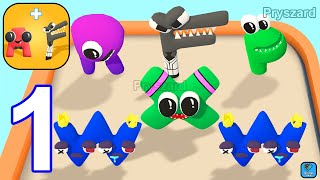 Merge Alphabet: 3D Run - Gameplay Walkthrough Part 1 Alphabet Lore Letter Run Merge Battle (Android) screenshot 2