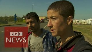 Calais: Meet the migrants entering the lorries - BBC News