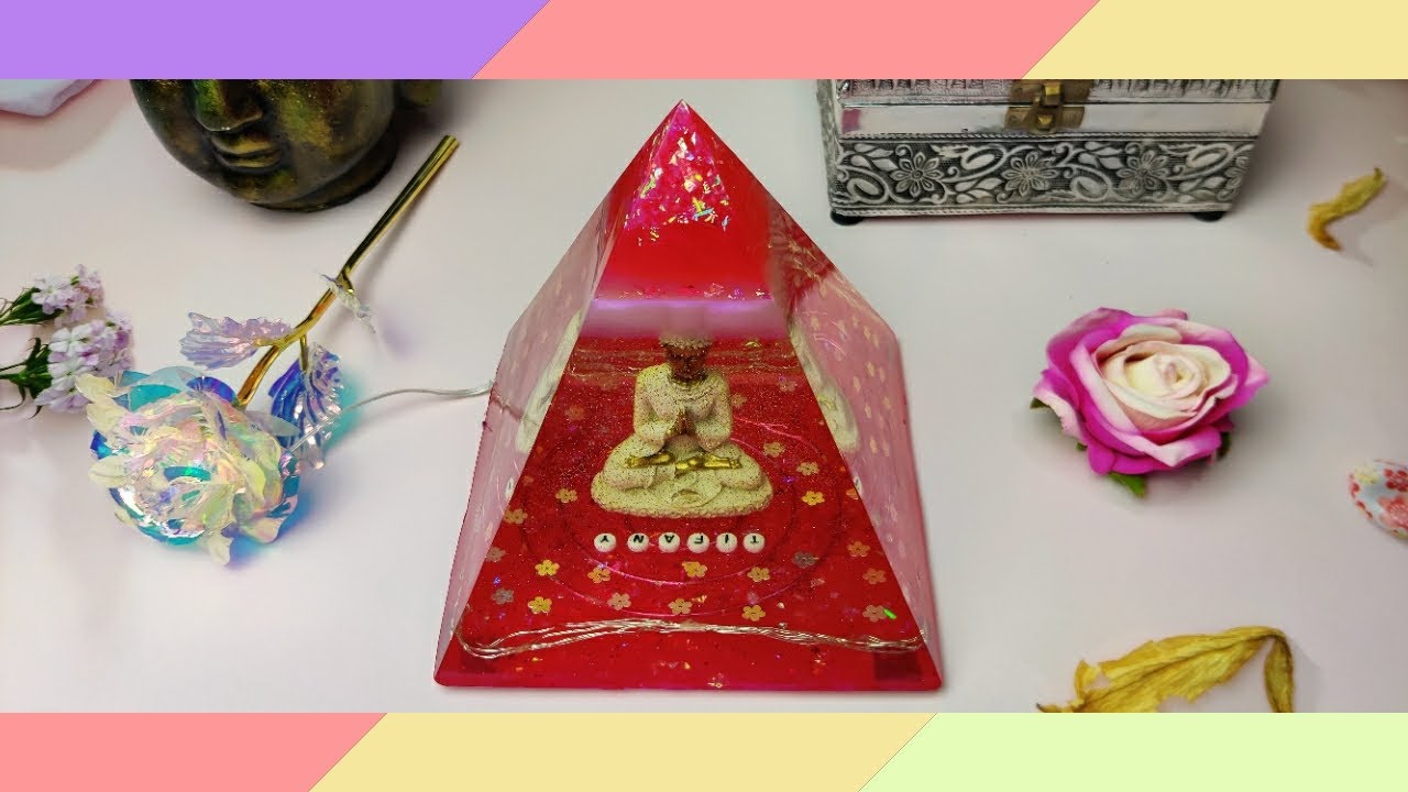 DIY PIRÁMIDE LÁMPARA LED HECHA CON RESINA EPOXI (PYRAMID LED LAMP MADE WITH EPOXY RESIN)