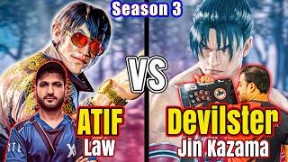 Atif Butt ( Law )  Vs Devilster ( JIn ) High Level Rank Gameplay Tekken 8 Season 3
