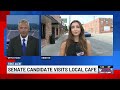 Senate candidate Michael Whatley stops by Kinston café during 85th anniversary celebration