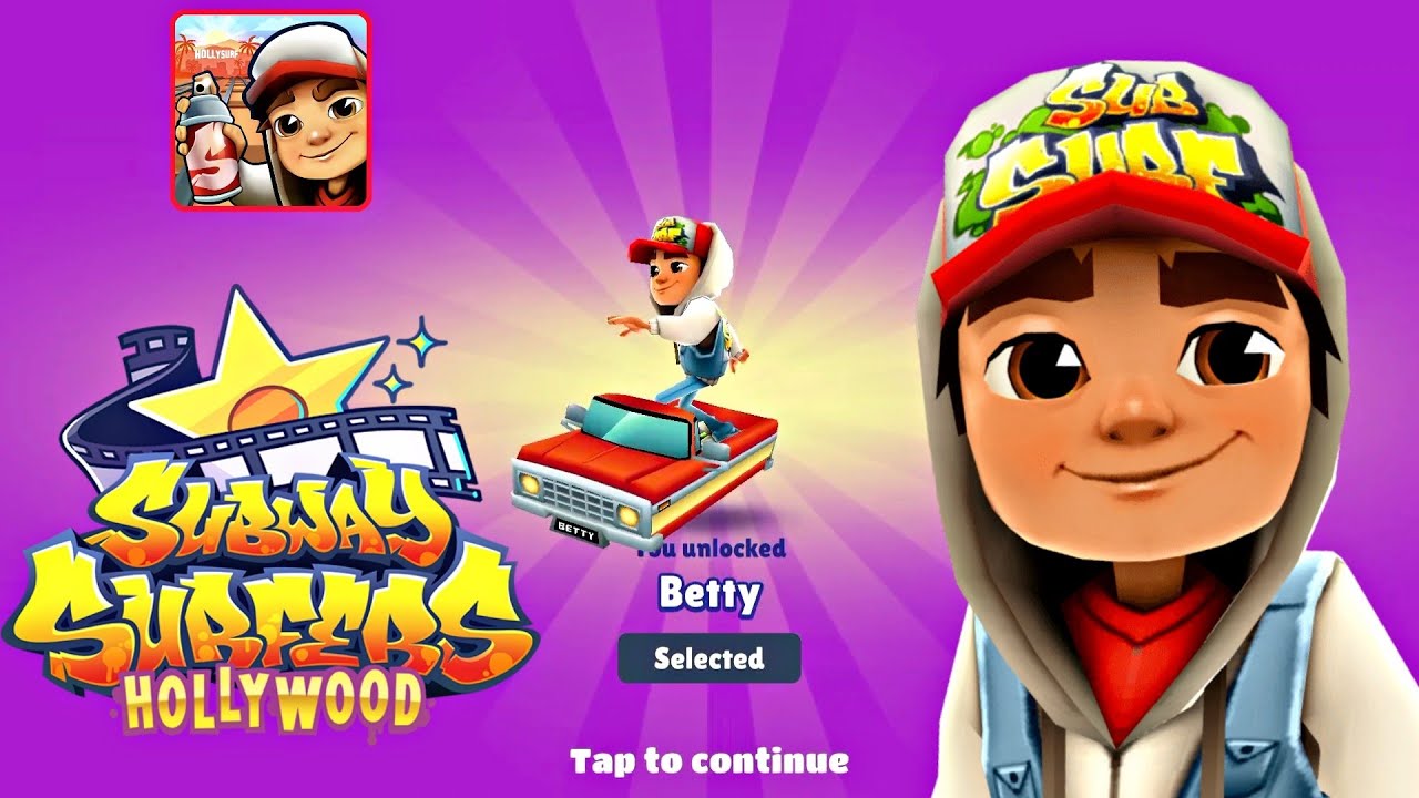 Subway Surfers Hollywood 2024 - Unlocking Betty Board - Season Hunt Reward