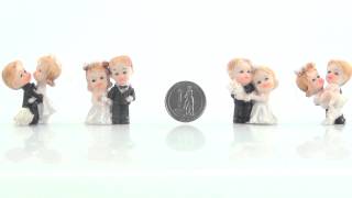 1.5" Poly Resin Wedding Couple Figurines from LACrafts.com