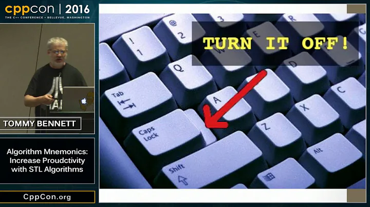 CppCon 2016: Tommy Bennett “Algorithm Mnemonics: Increase your Productivity with STL Algorithms"