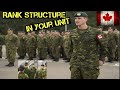 Canadian Army Reserve || Rank Structure in the Reserves