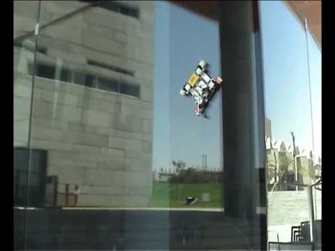 E-TAM_R is wall climbing robot with adhessive bond by 3M glue developed Gal Goldner and Zion Levy supervised Amir Shapiro at Ben Gurion University in Israel mechanics e-tam-r