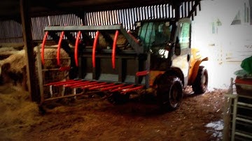 Muck Fork by Evans & Reid - On JCB Loadall 520-40