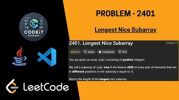 LeetCode 2401 | 🚀 Longest Nice Subarray 🔥 | Brute Force vs Sliding Window | O(N²) vs O(N)