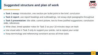 Unit 4 - Management of Human Resources Assignment Discussion