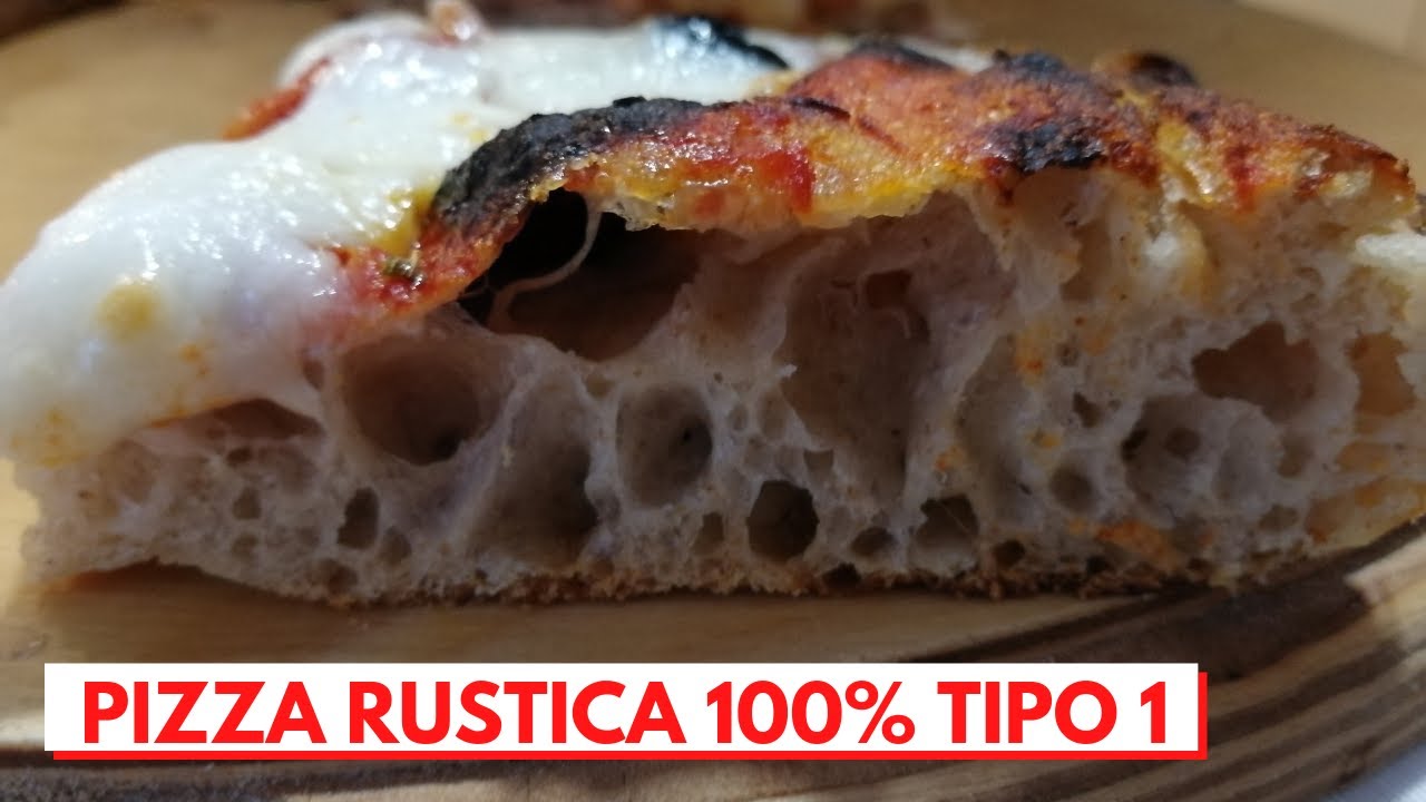 Pizza rustica 100% farina tipo 1 alveolata e fatta a mano
